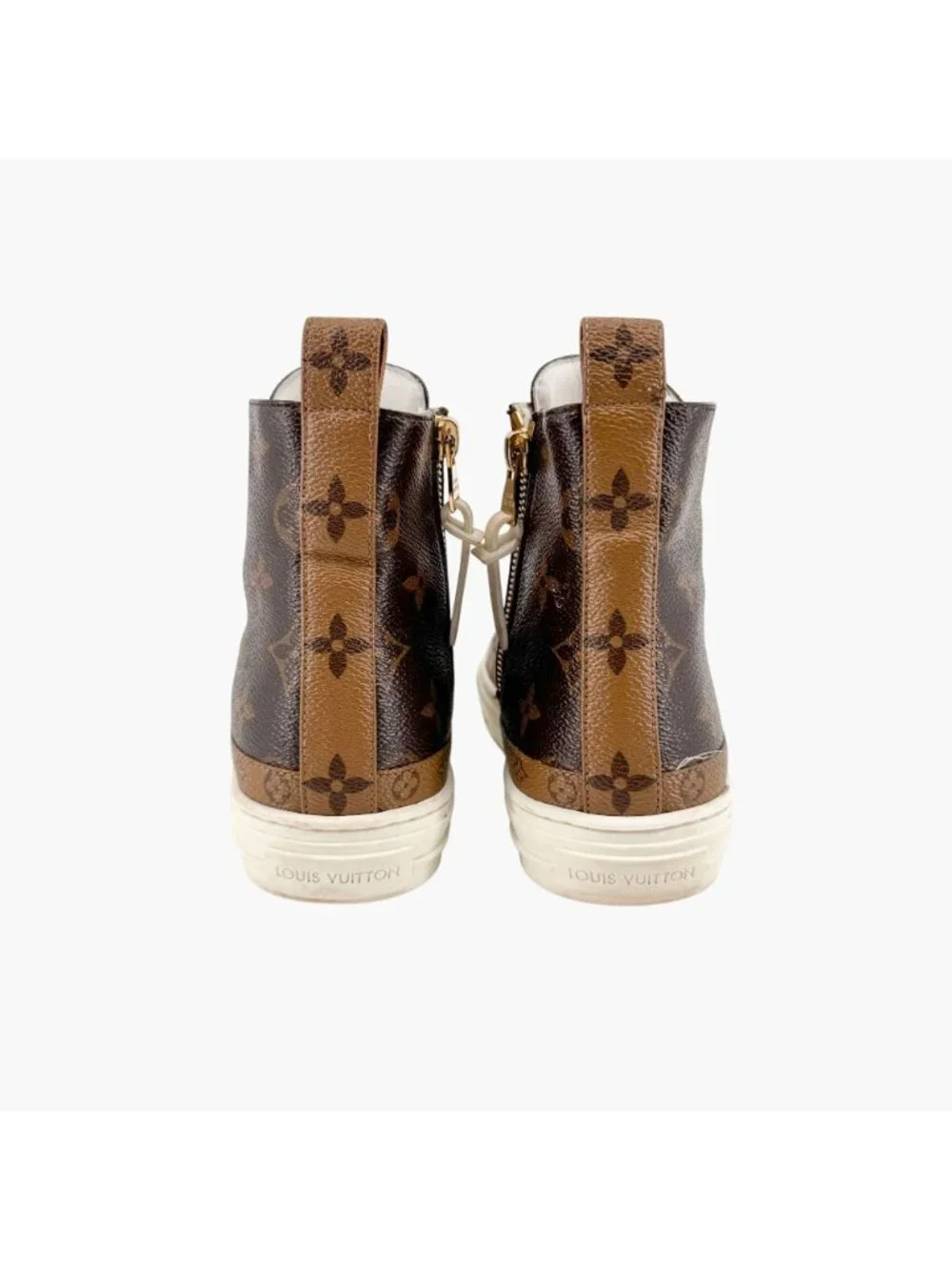 Louis Vuitton Stellar High Top Sneaker Boots Size 36.5 US 6.5 Brown LV Monogram